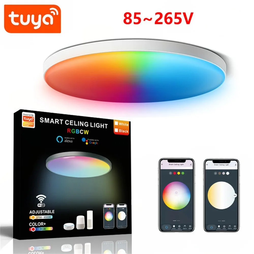

Умный потолочный светодиодный RGB светильник, 25 Вт, 85 ~ 265 в