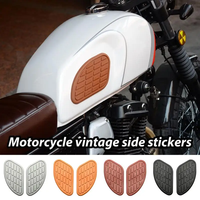 

Motorcycle Tank Side Grips Motorcycle And Motorcycle Modified Fuel Tank Leather Retro Side Stickers Decorative Stickers