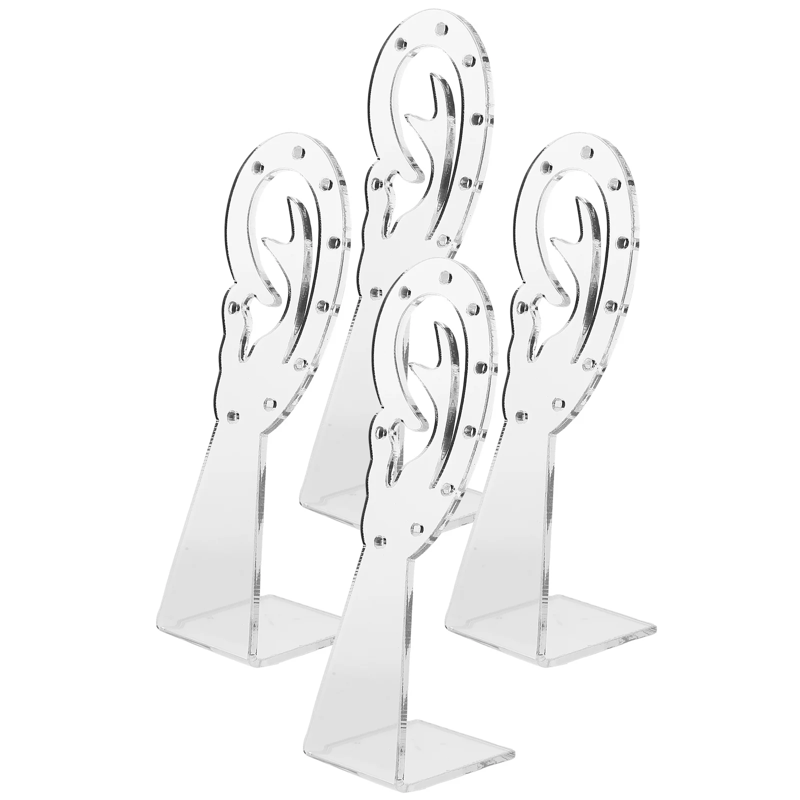 

4 Pcs Display Shelves Jewelry Stand Ear Acrylic Earring Hanger Holder Organizer