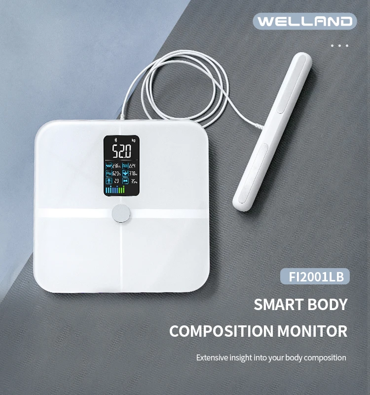 Scales for Body Weight and Fat, 8 Electrode Smart Body Fat Scale Large Display BMI Digital Weight Scale, Accurate Bathroom Scale 2