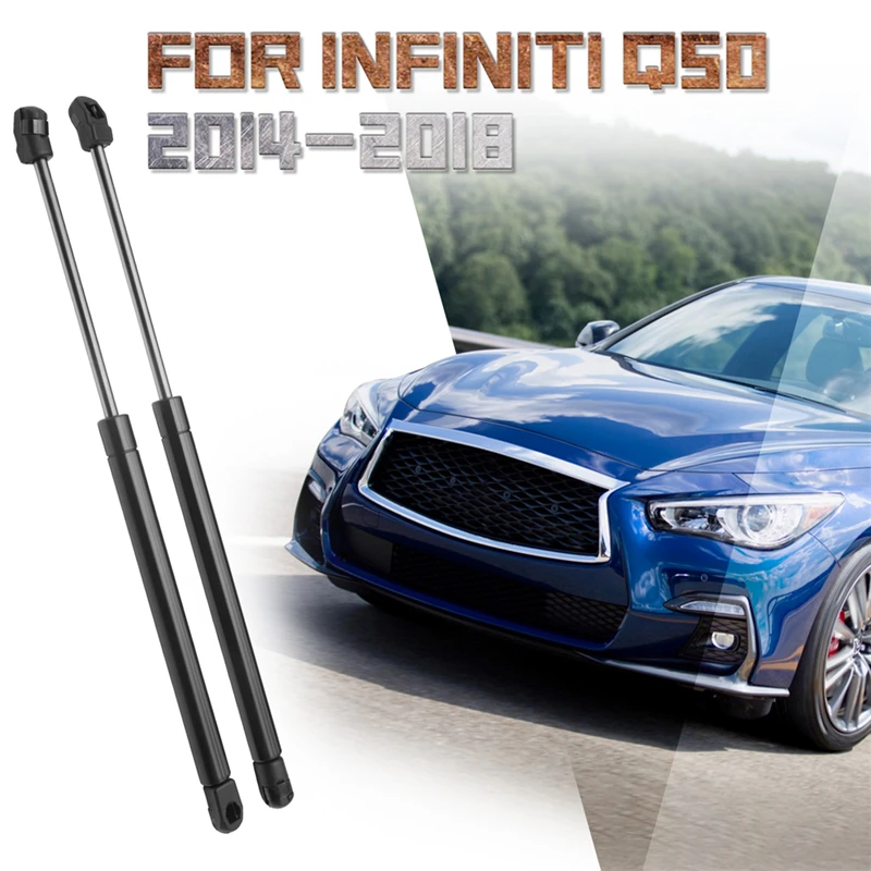 

2pcs Car Steel Front Hood Bonnet Lift Support Struts Gas Springs For Infiniti Q50 Base Hybrid 2014 2015 2016 2017 2018