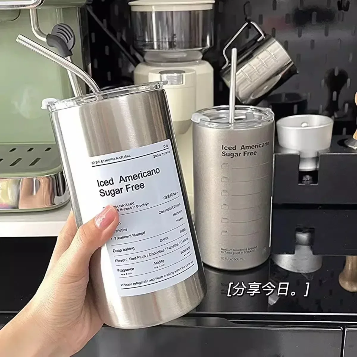 Stainless Steel American Insulated Coffee Cup Thermal Leak-proof Water Bottle With Lid Cup Double Layer Insulated Thermos Cup