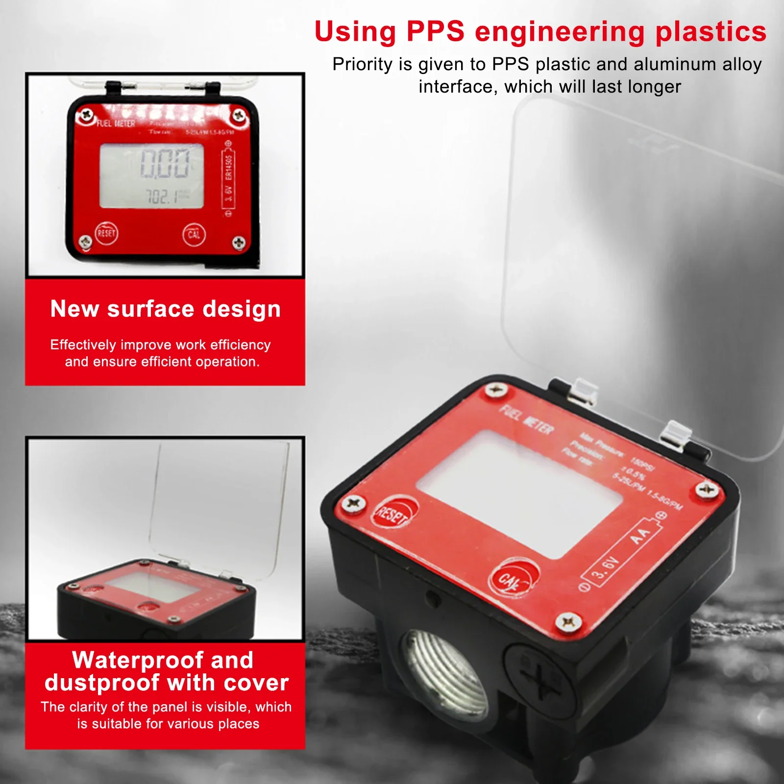 Digital Oval Gear Flow Meter High Precision LCD Display Flowmeter Flow Sensor Co
