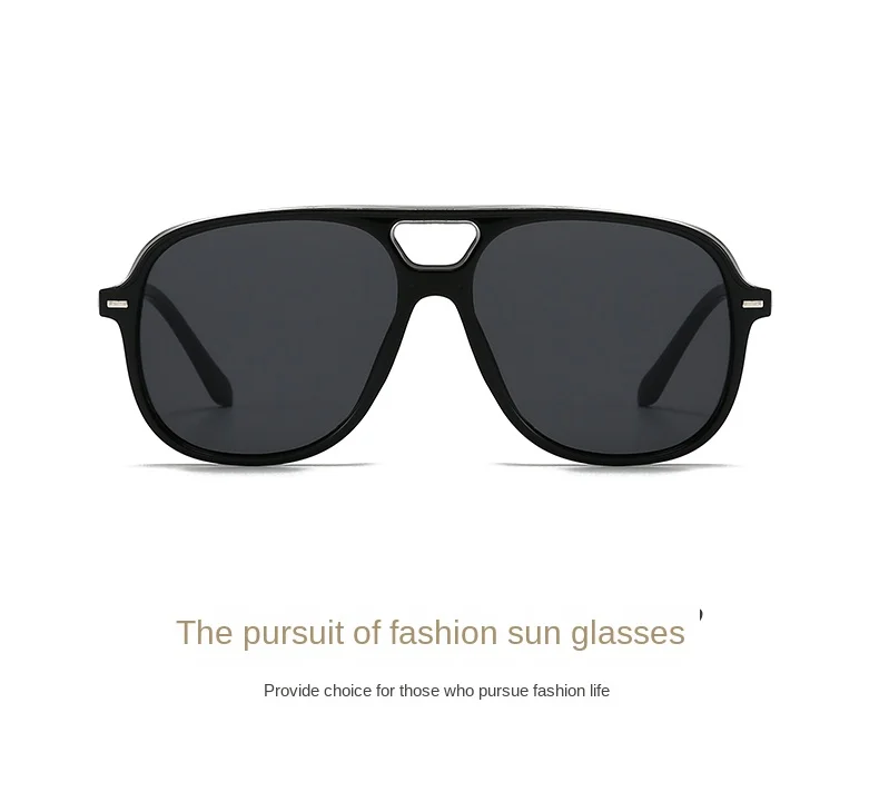 Retro Doppelbalken-Sonnenbrille für Damen Neue Sommer-Outdoor-UV-Schutz-Mode Schwarze Rote Brille Vintage-Design Sonnenbrillen für Herren – Detail 2