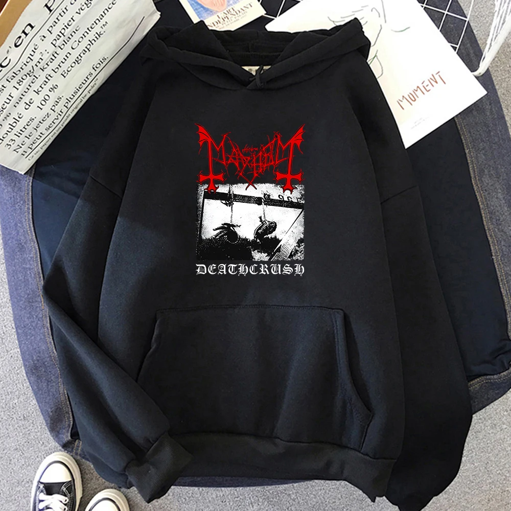 

Mayhem Deathcrush Hoodies Tracksuit Men Sweatshirts Clothing for Women/Men Harajuku Cartoon Clothes Heavy Mental Kpop Pullovers