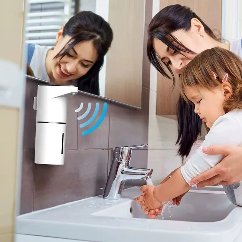 Hand Sanitizer Dispenser Intelligent Sensor Multi-Speed Contact-Free Wall-Mounted Vertical Rechargeable Soap Dispenser