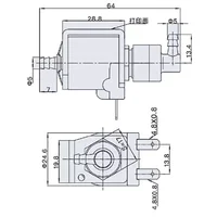 Jiayin ปั๊มแม่เหล็กไฟฟ้า JYPC-8 เครื่องชงกาแฟไอน้ํา ปั๊มดูดทั่วไป 220vsmall ปั๊มสั่นสะเทือน 5