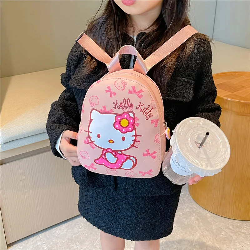

Sanrio Hello Kitty Kuromi Childrens Backpack Snoopy Girls School Bags Kawai Cartoon Kids Satchel School Stationery Gifts