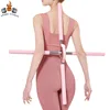 Yoga Hunchback Corrector Adjustable Stainless Steel Body Stick Cross Open Back Standing Training Stick Gym Home Sports Equipment 1