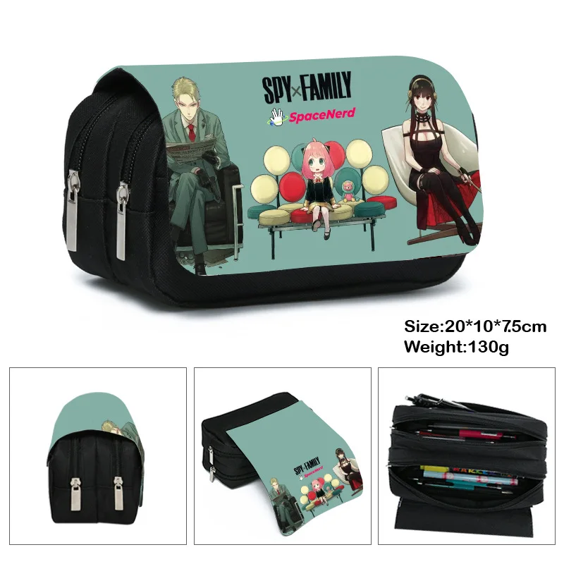 SPY X Family Student Anime Double Layer Pencil Case Anya Loid Cartoon spy-x-family-student-anime-double-layer-pencil-case-anya-loid-cartoon