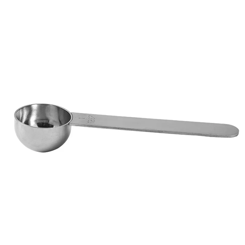 100 Teile/los Silber Gold Edelstahl Kaffee Scoop 30ml Mess Scoop Löffel Metall Messen Löffel Kaffee Tee Werkzeuge Zubehör – Detail 5