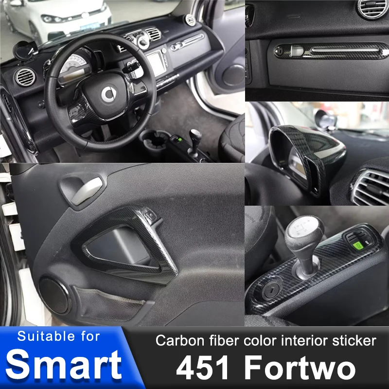 For-Smart-Brabus-451-Fortwo-Carbon-Fiber-Color-Interior-Decoration-Auto ...