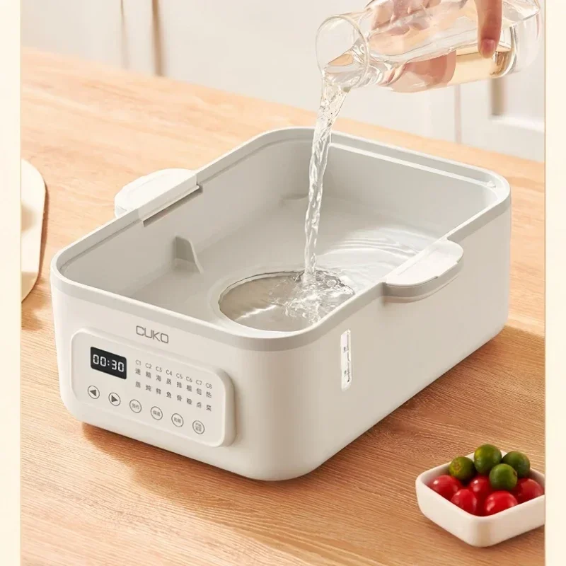 Buffet Food Warmer Stainless Steel Electric Steamer Household 16L Multi-function Steamer 1500W  Steam Cooker 6