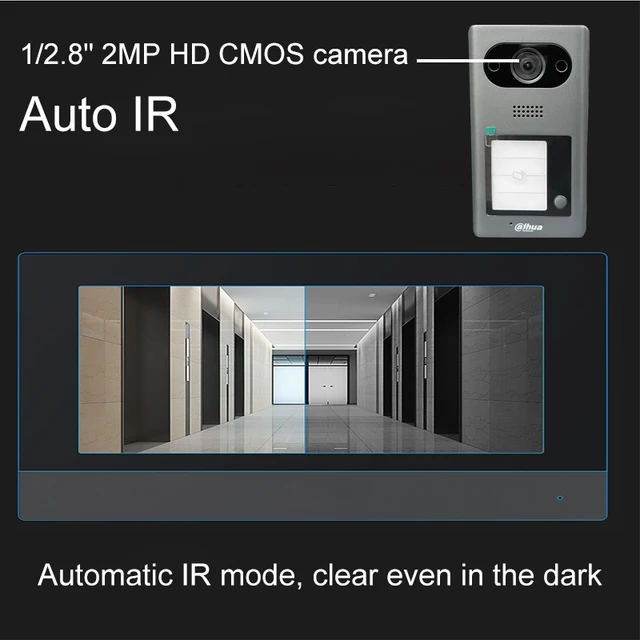 Dahua VTO3211D-P1/P2/P4-S2 1/2/4 Button 2MP PoE Intercom Video With Night Vision Card/APP Unlock IP65 & IK08 IP Villa Doorbell 5