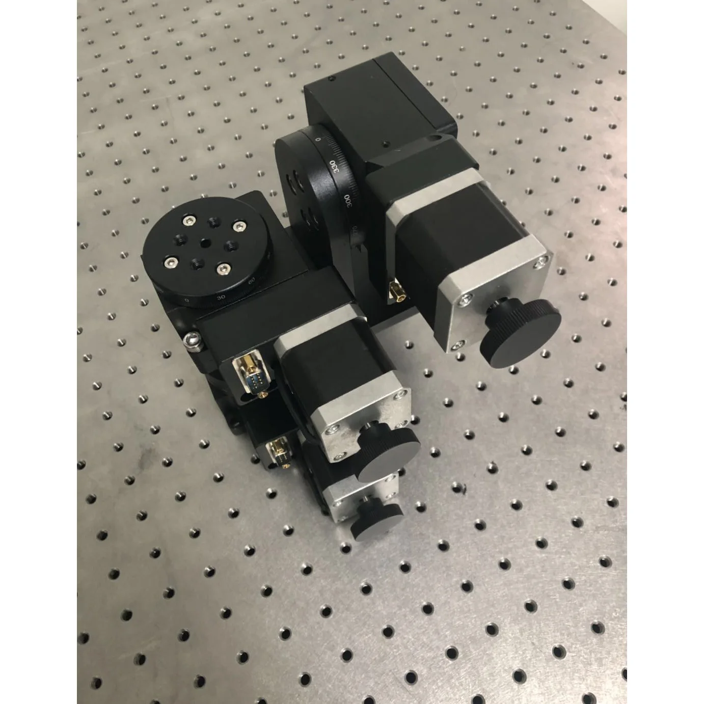 Mini Motorized XYZ Rotation Stage, 60mm diameter, 3kg Loading