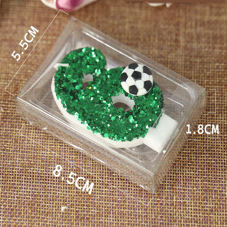 Topper per torta a tema calcio, candele per compleanno da ragazzi, topper per torta a tema calcio per feste di compleanno, decorazione per torta di compleanno, decorazione per ragazzi (Nero-10