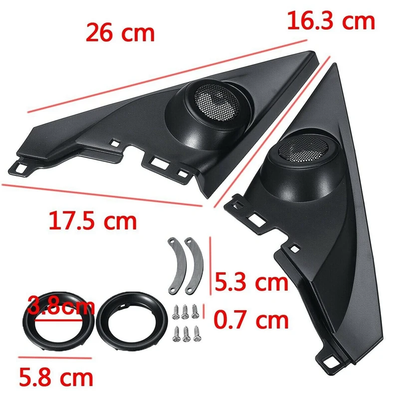 1.5 Inch 5 Pair Front Pillar Althorn Tweeter Covers Car Tweeter Refitting Speaker Boxes Mounts For Honda Civic -