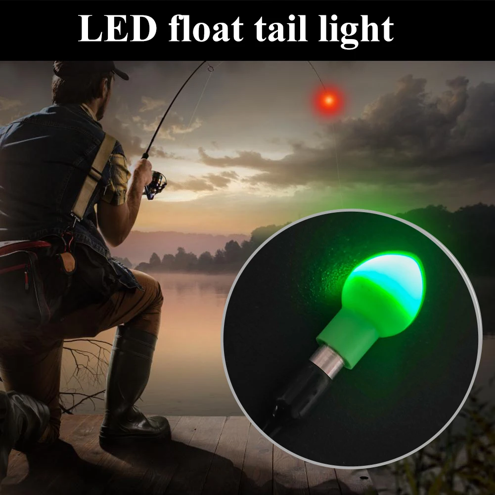 20-2PCS Fishing Floats Tail Light MulticColor Electronic Light With CR311  Battery Floating Light Deep Sea Fishing Gear Accessory