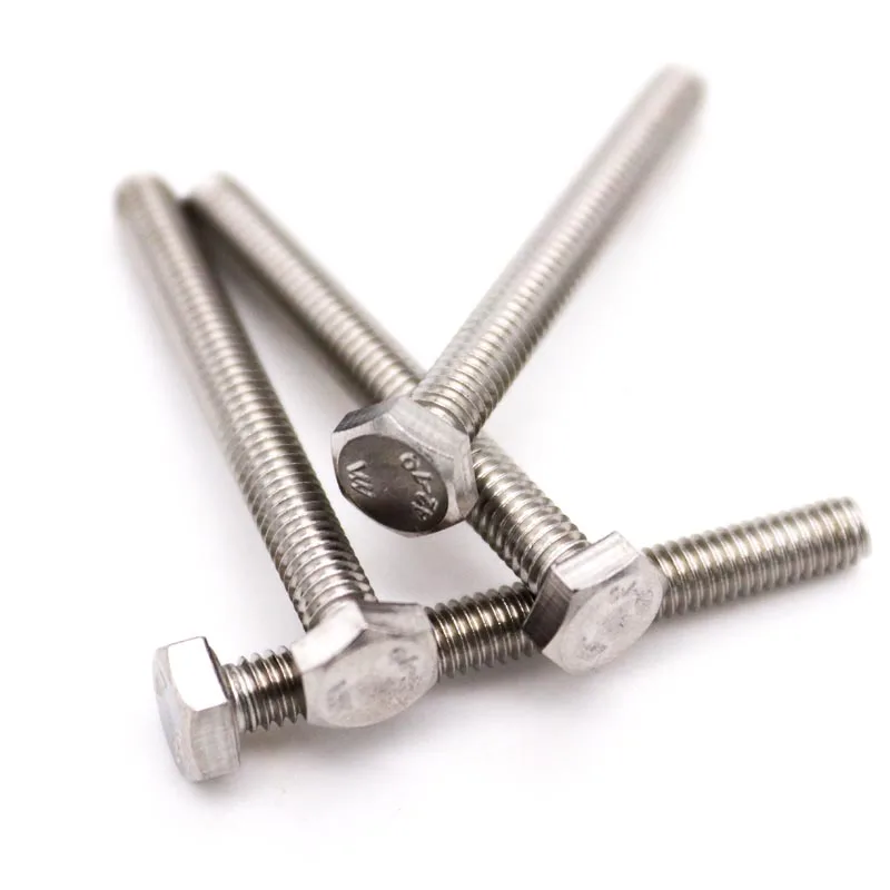 

M5 M6 M8 M10 M12 M14 M16 A2-70 304 Stainless Steel DIN933 External Hex Screw Outer Hexagon Head Bolt Lengthen Thread 30-250mm