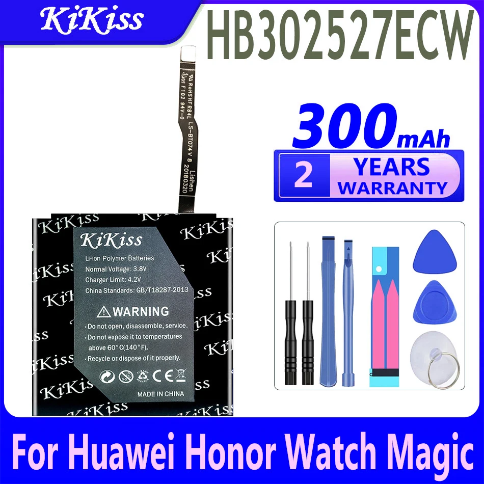 

KiKiss Battery HB302527ECW 300mAh For Huawei Honor Watch Magic GT Watch Batteries + Free Tools