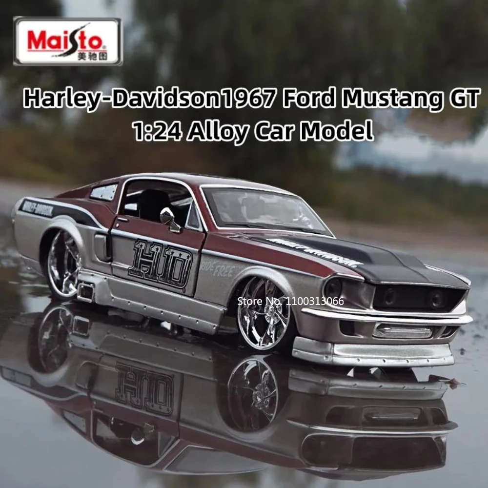 

Maisto 1:24 Harley Mustang GT Modifie Car Model Alloy Diecasts Sports Car Model Vehicle Toy Simulation Collection Childrens Gift