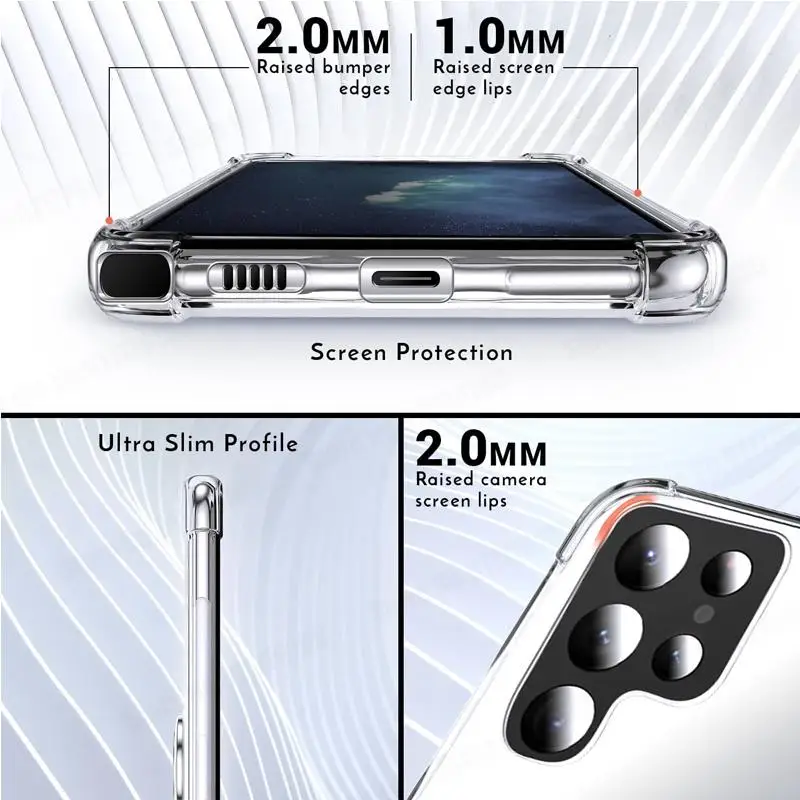 Soft Transparent Card Slot Phone Case with Magnetic Ring Holder Stand Cover