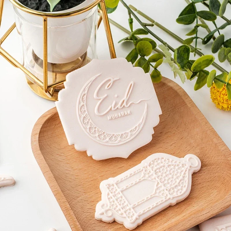 Cookie Cutter 3D Eid Mubarak Cookie Cutter Ramadan Dessert Cake Decor