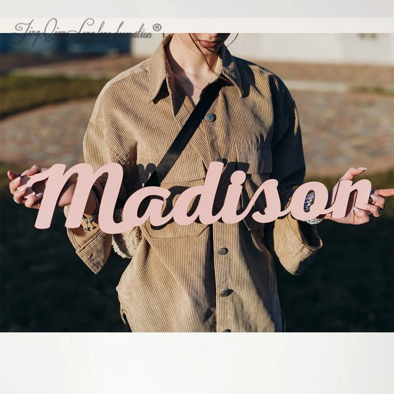 

Custom Crafted Name Name Sign for Nursery Wall Decor - Wooden Name Sign - Baby Shower Gift