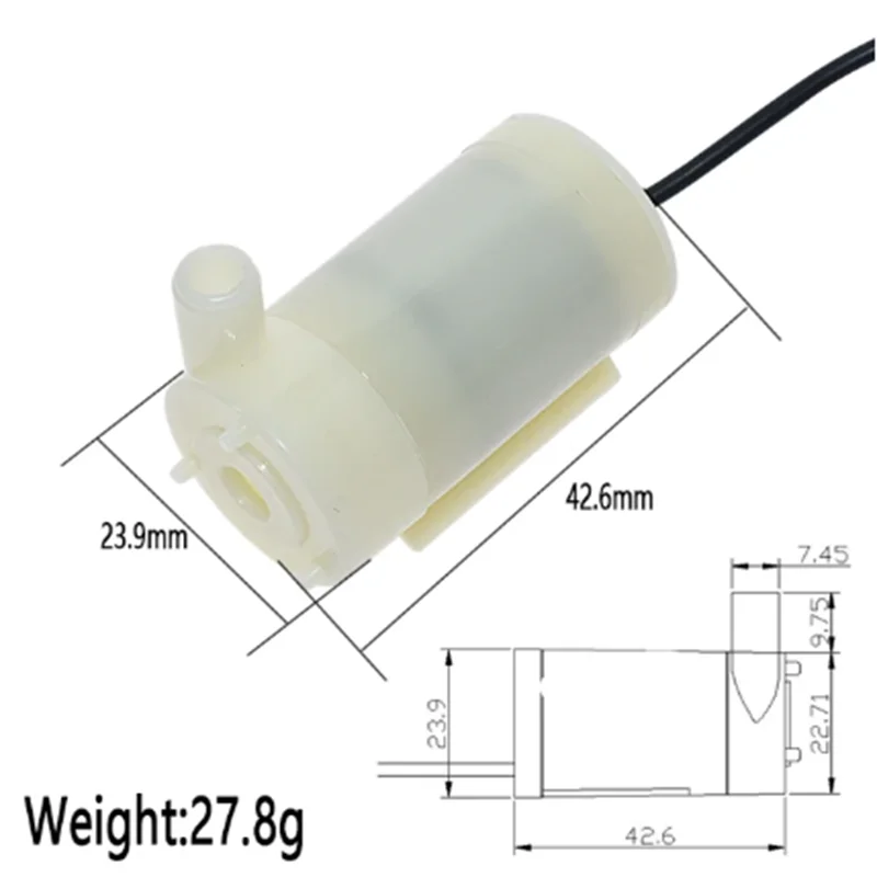 Muto Mini Micro Motor De La Bomba Sumergible Bombas De Agua Dc 3-5 V 70-120L/H Unidad Usb Pompa Dell'Acqua