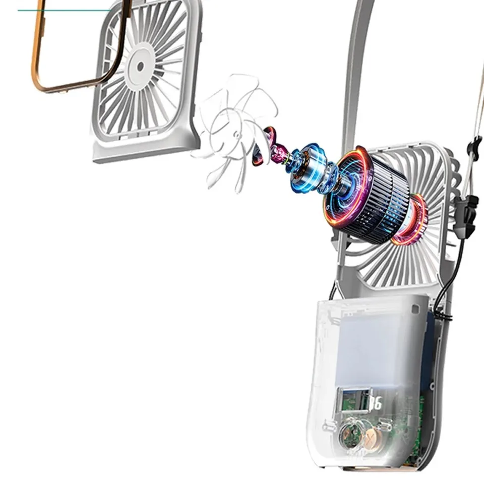 Portable Neck Fan USB Rechargeable Multi Function Cool Fan