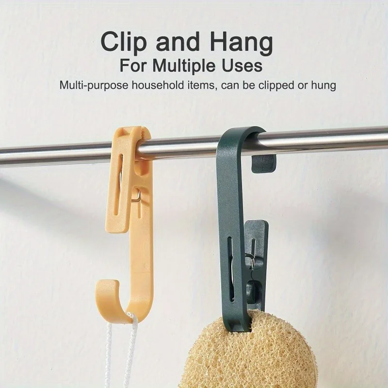 1pc Large Laundry Hook, Clothes Towel Pins Clips, Multipurpose Clothes Clip Hook, S-shape Hook for Clothing Drying Rack
