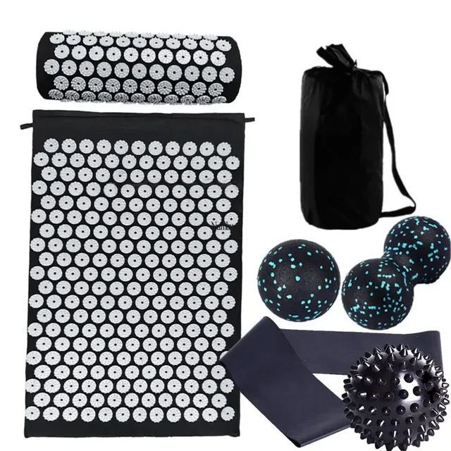 1PC/SET Massager Cushion Acupressure Mat Pillow Relieve Stress Back Pain Massage for Acupuncture Yoga Muscle Relaxation 1PC/SET Massager Cushion Acupressure Mat Pillow Relieve Stress Back Pain Massage for Acupuncture Yoga Muscle Relaxation
