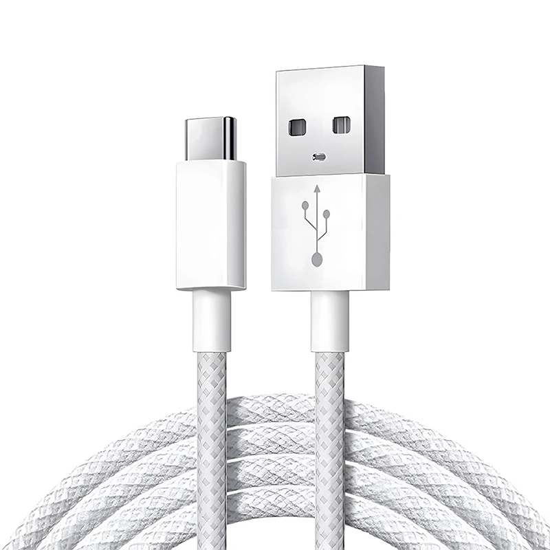 thumbnail image 1 of Cable de datos tejido USB C a tipo C para iPhone, cargador rápido 15 16 Pro Max Plus, accesorios para Samsung Xiaomi Redmi Huawei, 1 of 5