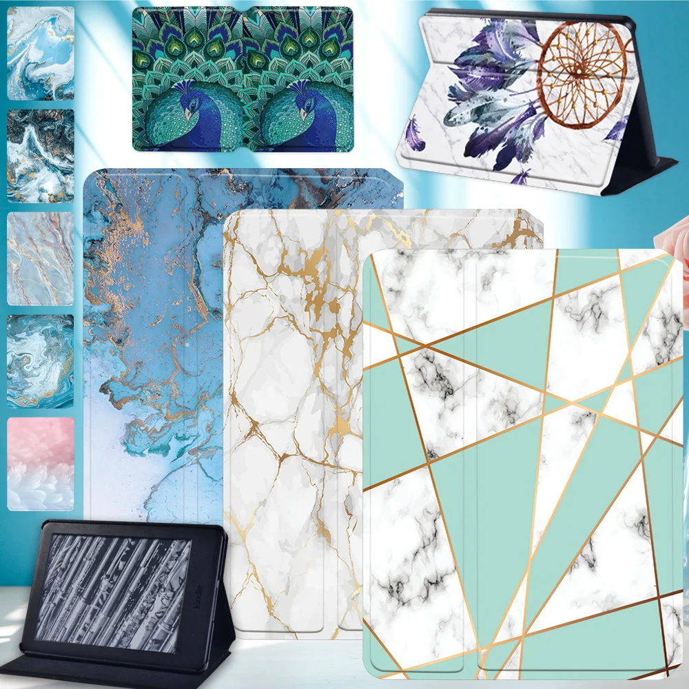 Custodia Per Amazon All-New Kindle 10Th Gen 2019/Kindle 8Th Gen 2016 Pu Leather Print Picture Tablet Stand Folio Cover Pen