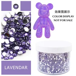 Large Box of Assorted Jelly AB Resin Non - Hot Fix Flat Back Rhinestones - 6mm 2000pcs (Crystal purple)