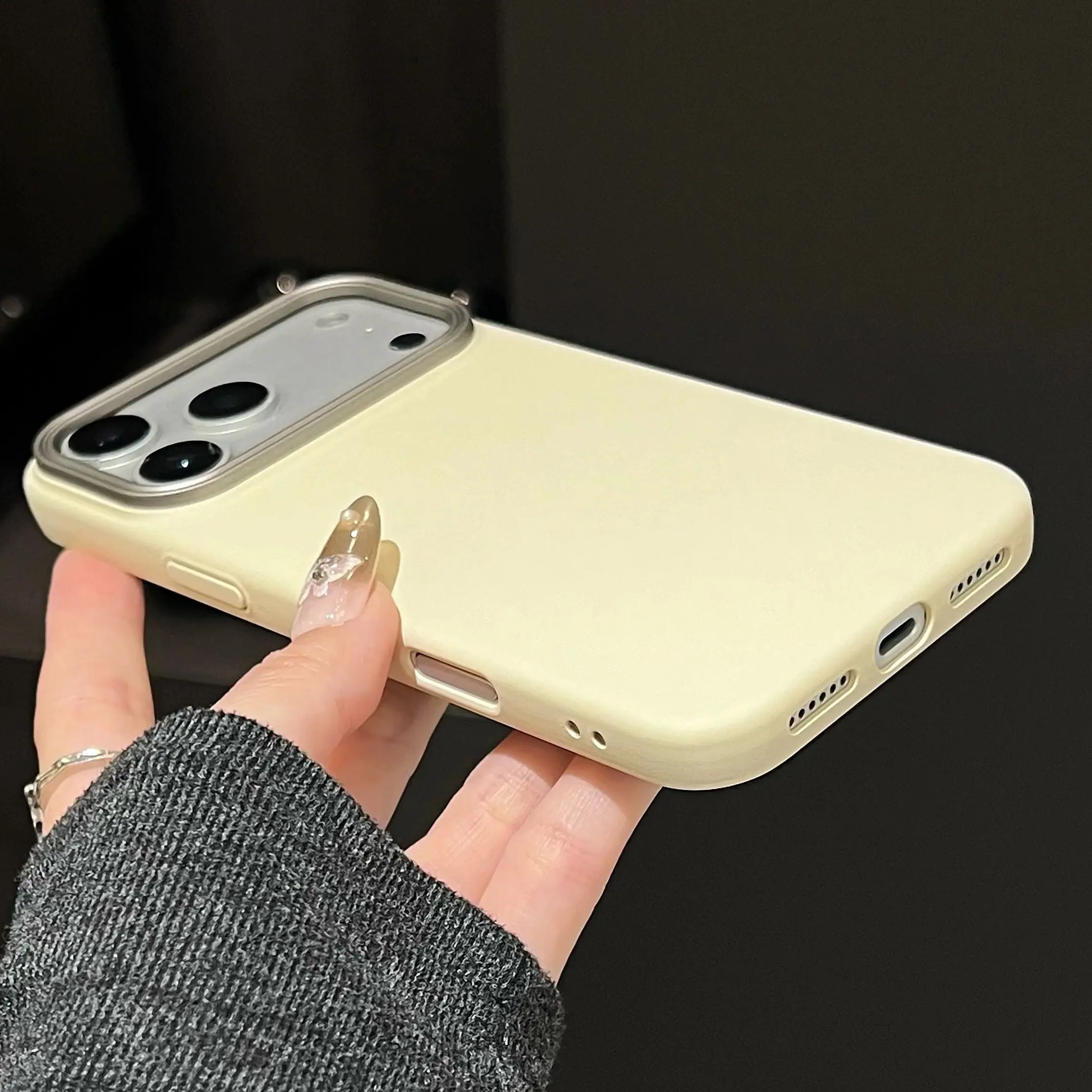 Frosted Matte Sandstone Phone Case - Solid Color Business Hard Bumper Cover