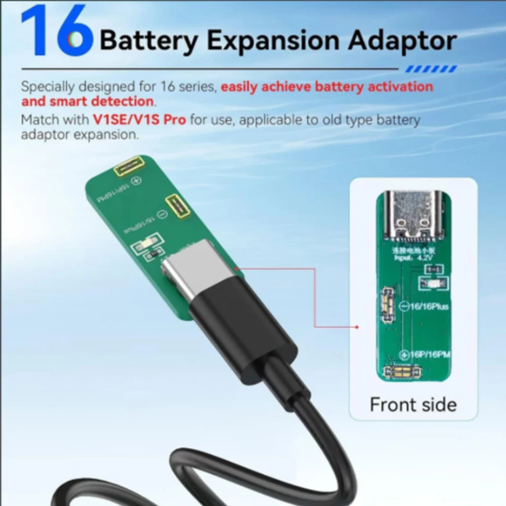 Phone Repair Kit JCID JC V1SE V1S Pro Battery Expansion Adaptor For iPhone 16 16Plus 16Pro Max Achieve Battery Activation and Smart Detection