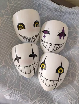 Costume da Clown Pierrot del Circo Pazzo, Maschera per Cosplay, Gioco 2025, Abbigliamento Horror di Halloween, Accessori Unisex per Roleplay