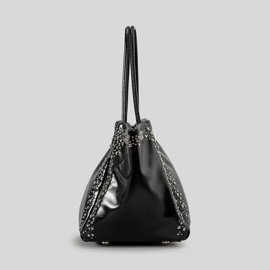 Soft Leather Handbags rivet Women Bag Shoulder crossbody Bag Girl Hobos Bags New Arrivals bolsa feminina 2025 Fashion Tote