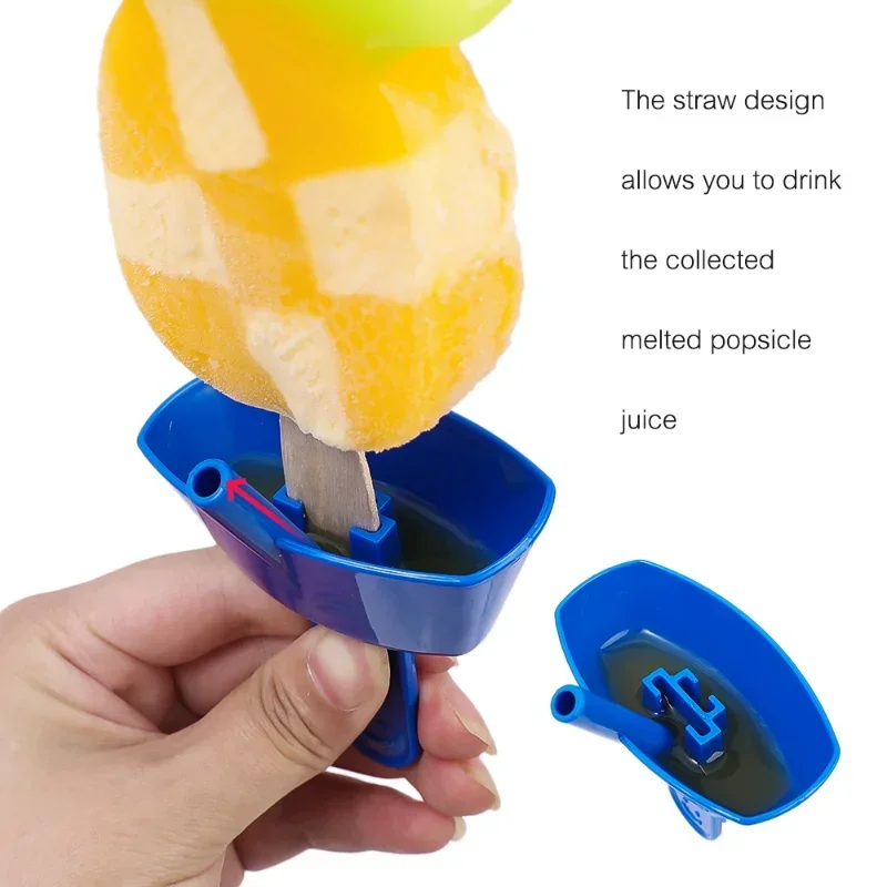 8pcs Popsicle Holders & Ice Pop Sleeves Set – Silicone No-Drip Handles With Straws, Reusable Kid-Friendly Treat Holders