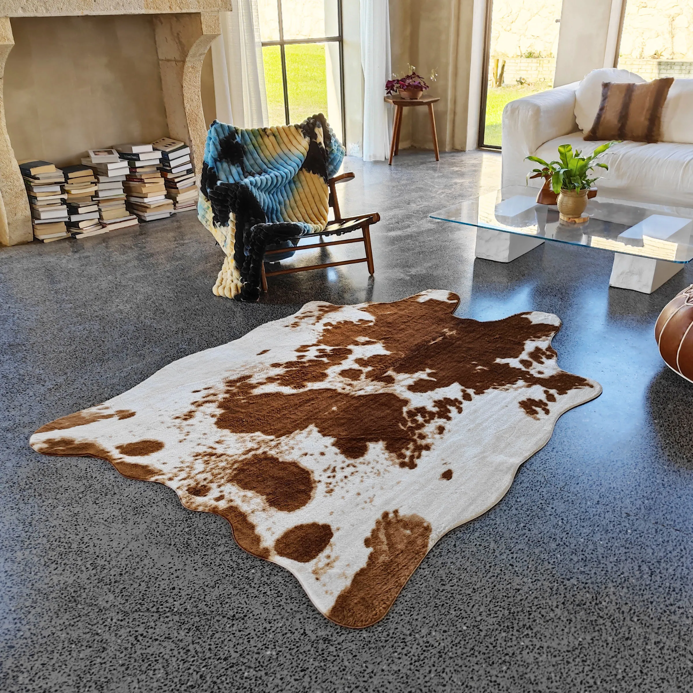 New 140X200Cm Faux Cowhide Rug Carpet For Living Room Bedroom Western Home Decor Faux Fur Cow Print Rugs 3