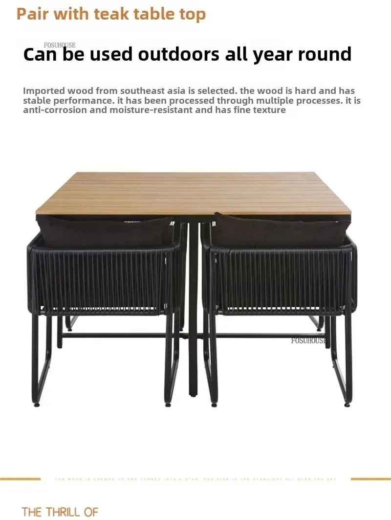 Outdoor PE Rattan Table and Chair Sets Image 14