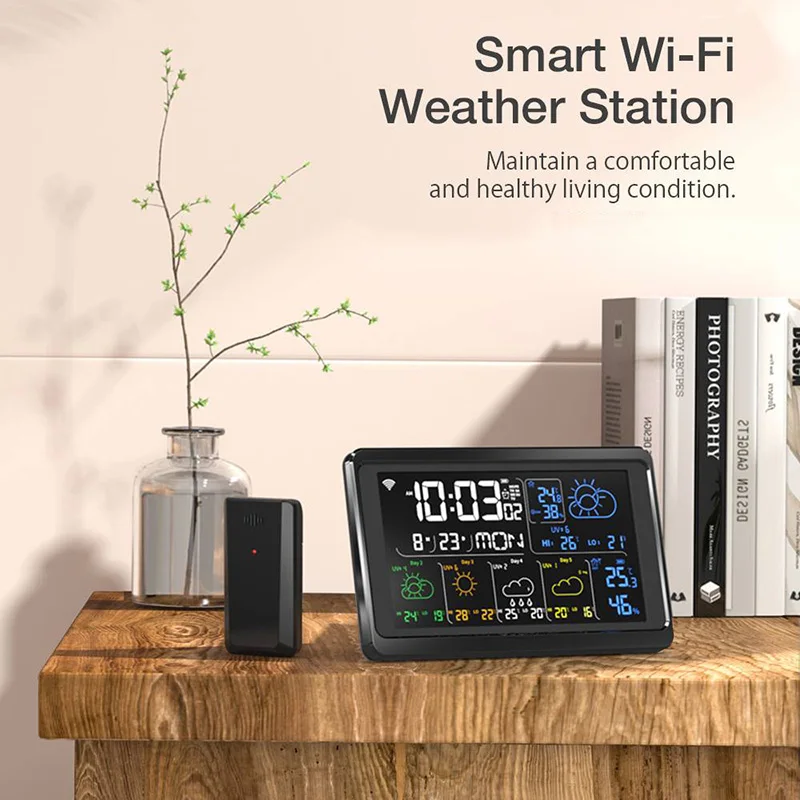 

Метеостанция умная Беспроводная с Wi-Fi, термометром и гигрометром
