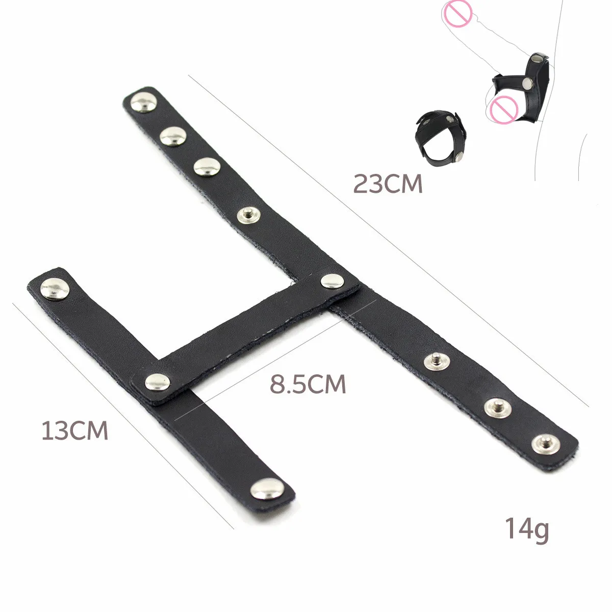 Penis Chastity Cage Chastity Lock Sex Toy Penis Cock Ring Male Leather Chastity Cage Penis Ring Adjustable Scrotum Bondage Ballstretcher Cock Ring Lock Adult Chastity Belt Sextoy For Men