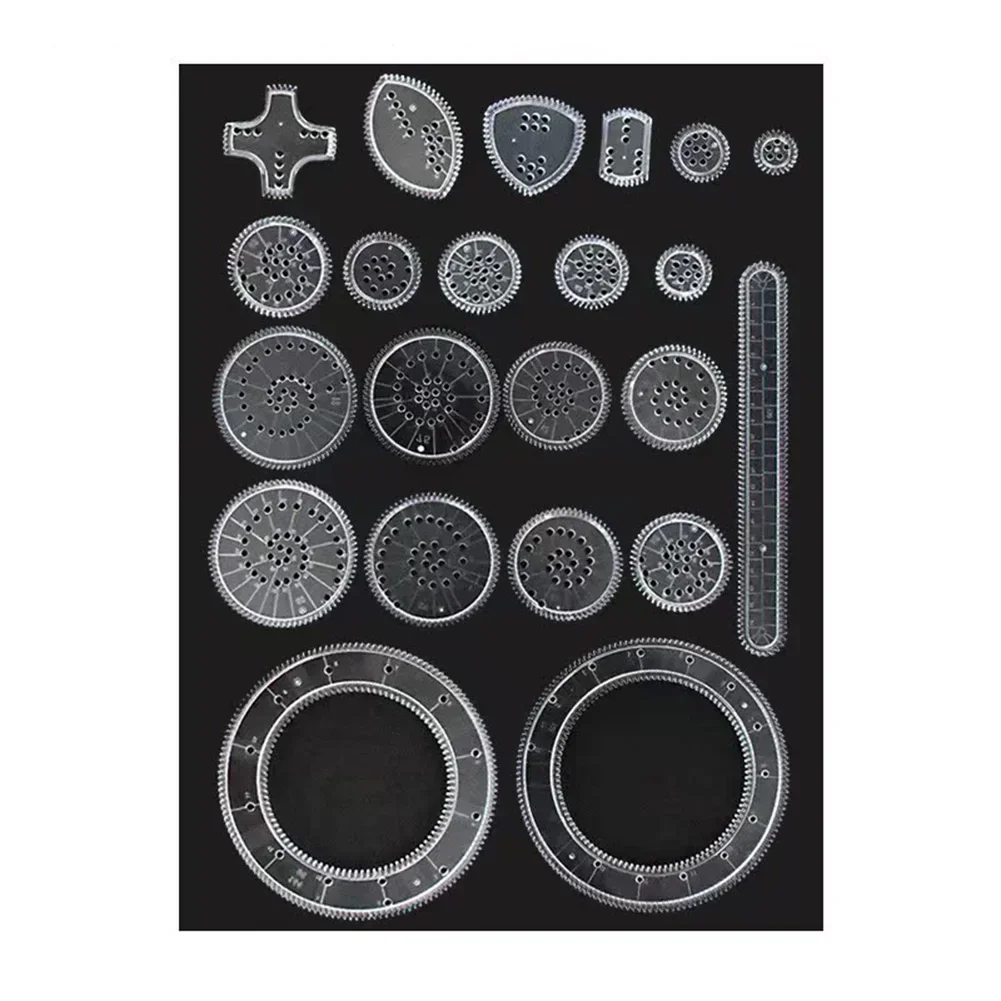 22x Circle Drawing Template Spiral Line Designed Easy Tracing Creating Enhance Drawing Skills