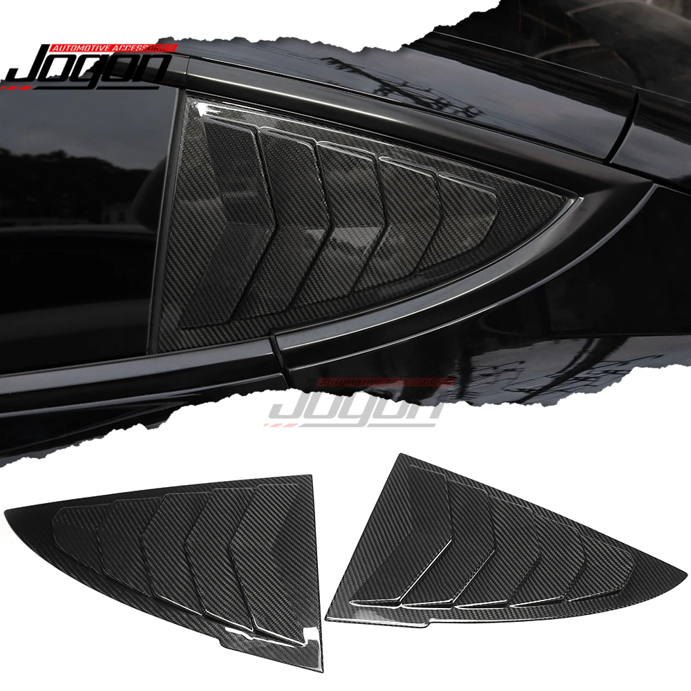 

Для Tesla Model 3 2024 внешняя панель заднего стекла автомобиля C столб треугольник жалюзи спуск затвора отделка Аксессуары из сухого углеродного волокна