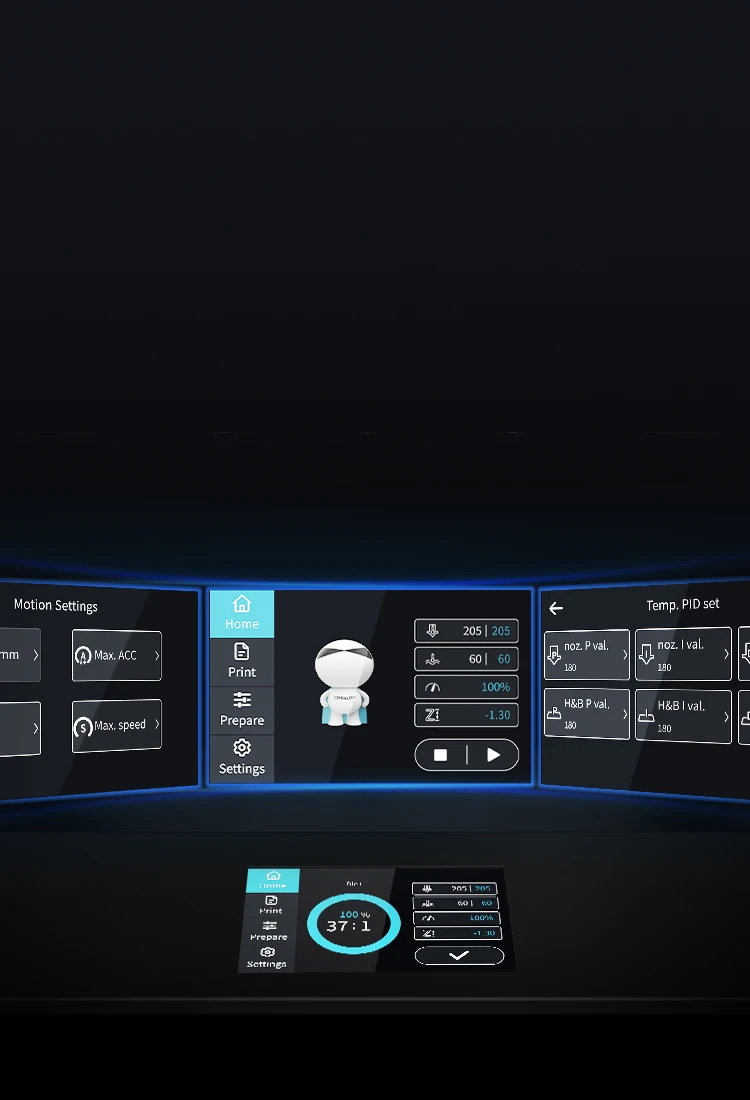 S4f6f409ef5b5429790f9d4451e195cd0G Creality Ender 5 S1 drukarka 3D 250 mm/s szybki druk 300 ° druk w wysokiej temperaturze CR dotykowy ekran dotykowy z automatycznym poziomowaniem