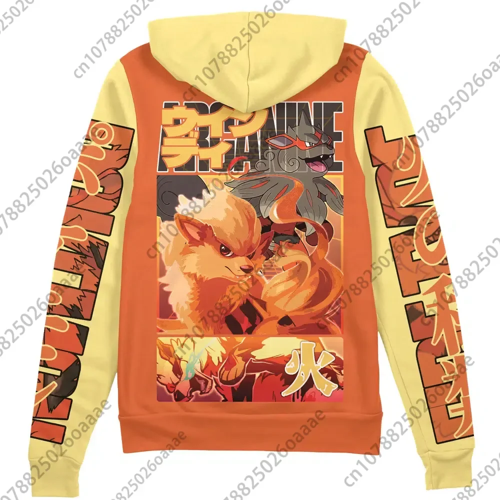 

2024 Детская толстовка с 3d принтом Pokemon Arceus Arcanine, мужская и женская Повседневная Толстовка Y2k, модная уличная одежда, пуловер
