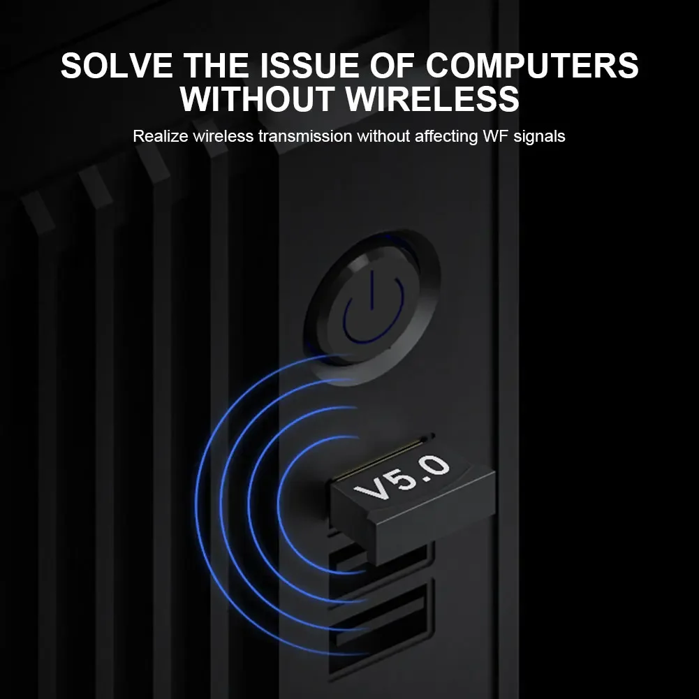 Wireless USB Bluetooth 5.3/5.1/5.0Adapter Dongle Adapter Support Computer Laptop For Windows  7/8/8.1/10/11/Vista/XP Transmitter