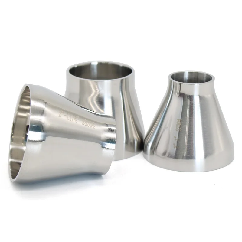 SS304 Stainless Steel Sanitary Concentric Reducer Outer Diameter 19mm-102mm Welded Sanitary Fittings Self-made Beer stainless steel tube,steel pipe